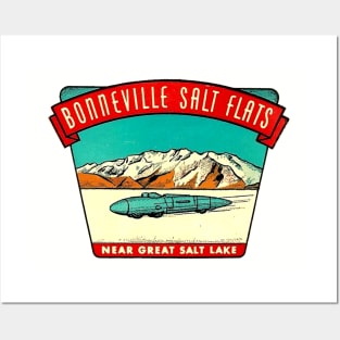 Bonneville Salt Flats Utah Vintage Posters and Art